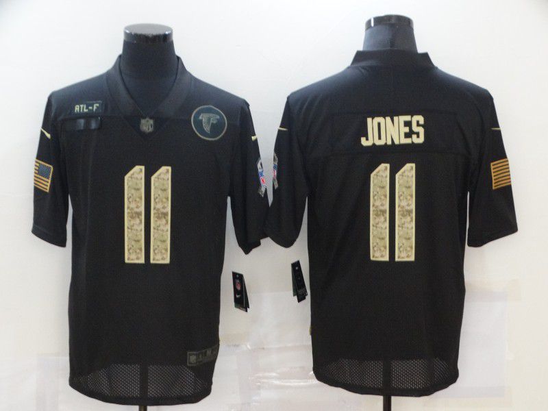 Men Atlanta Falcons #11 Jones Black camo Lettering 2020 Nike NFL Jersey->los angeles chargers->NFL Jersey